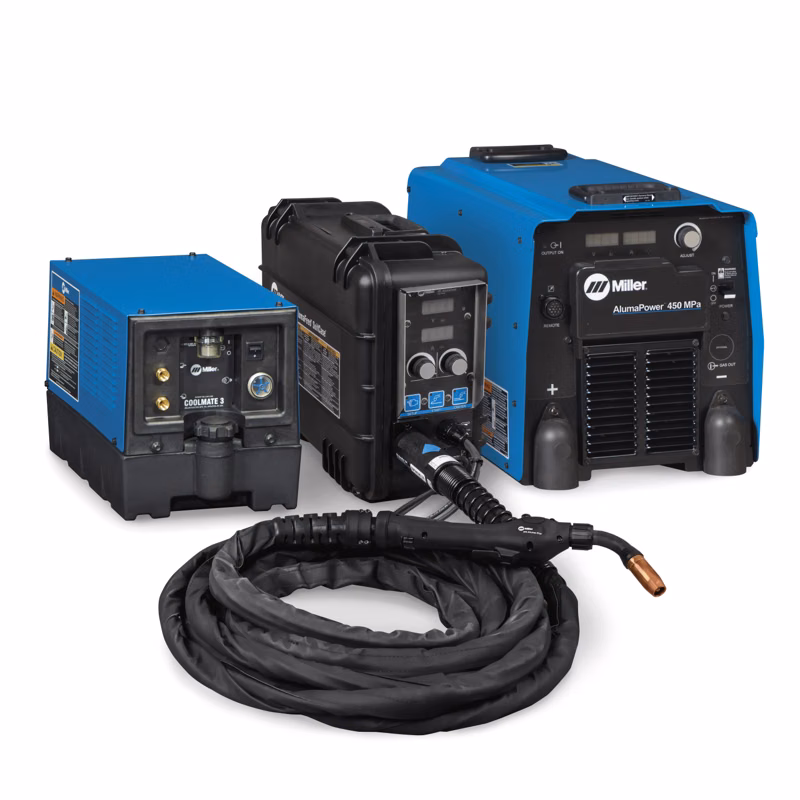 2025 Miller Electric Mfg. AlumaFeed 450 MPa Stationary package With 25Ft. XR Aluma-Pro Water-Cooled (951842) - Image 1